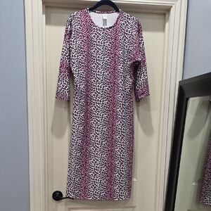 Snoga Pink Leopard Print Swim Dress